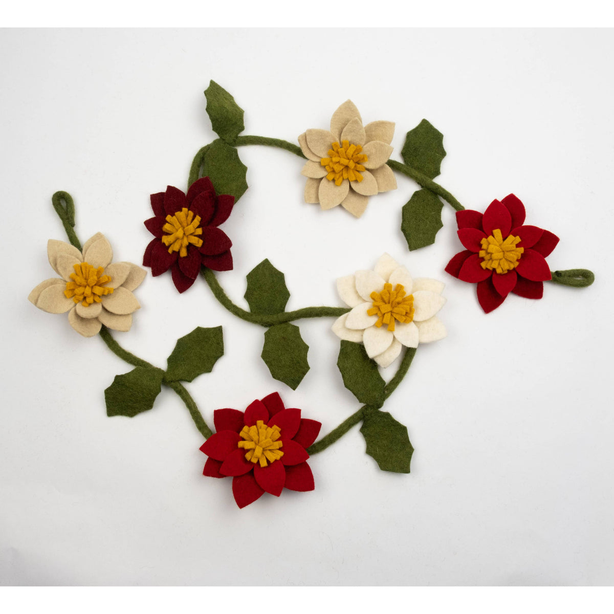Multi Color Poinsettia Garland