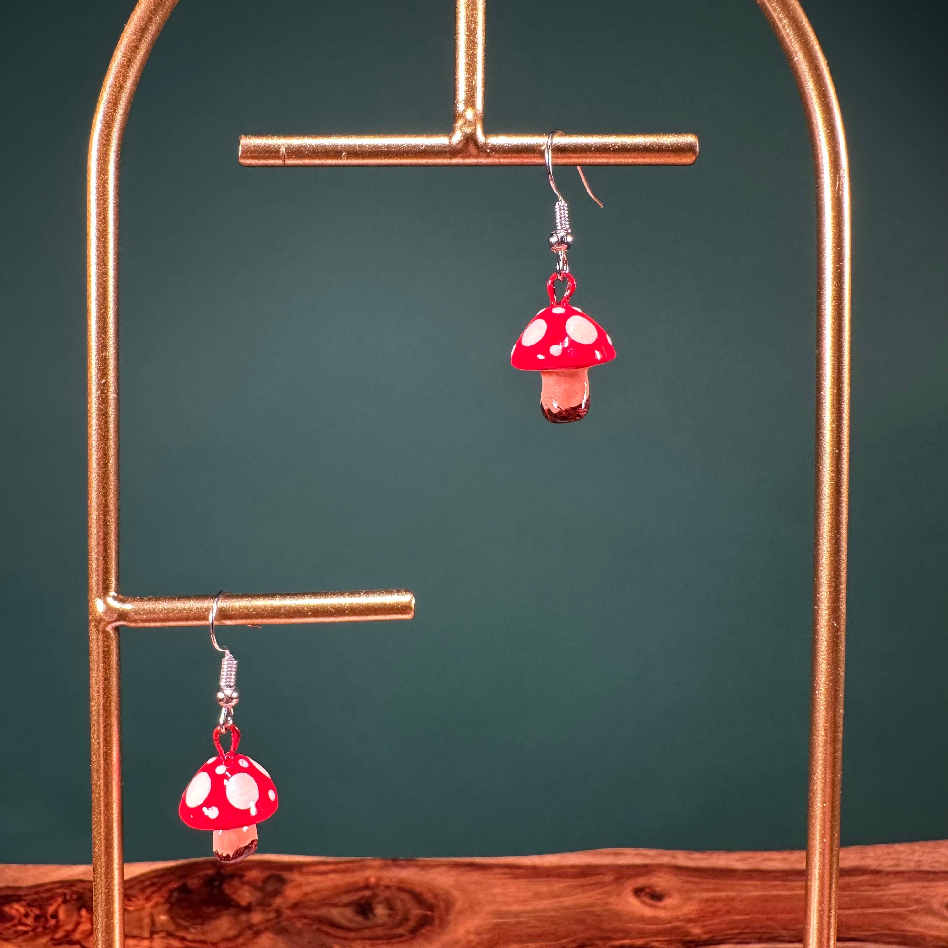 Mushroom Earrings- Assorted Colors*