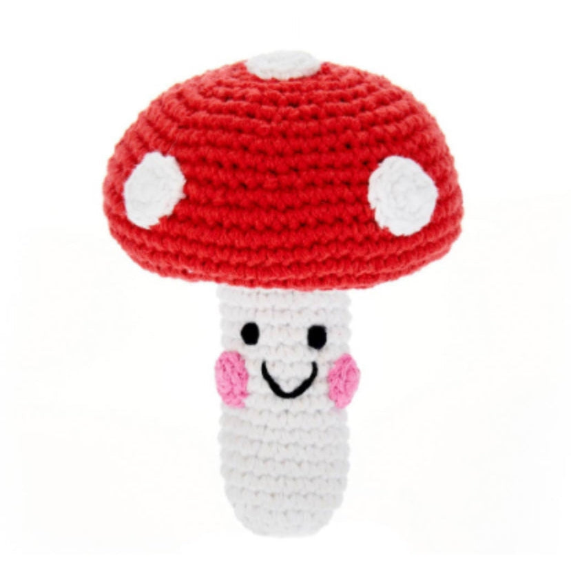 Mushroom Rattle- Assorted Colors