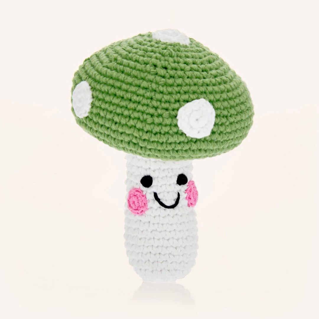Mushroom Rattle- Assorted Colors
