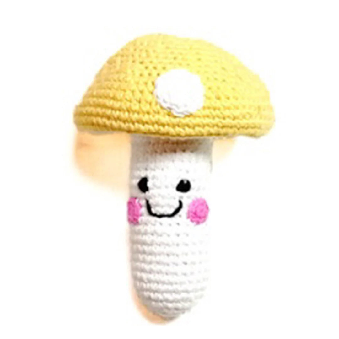 Mushroom Rattle- Assorted Colors
