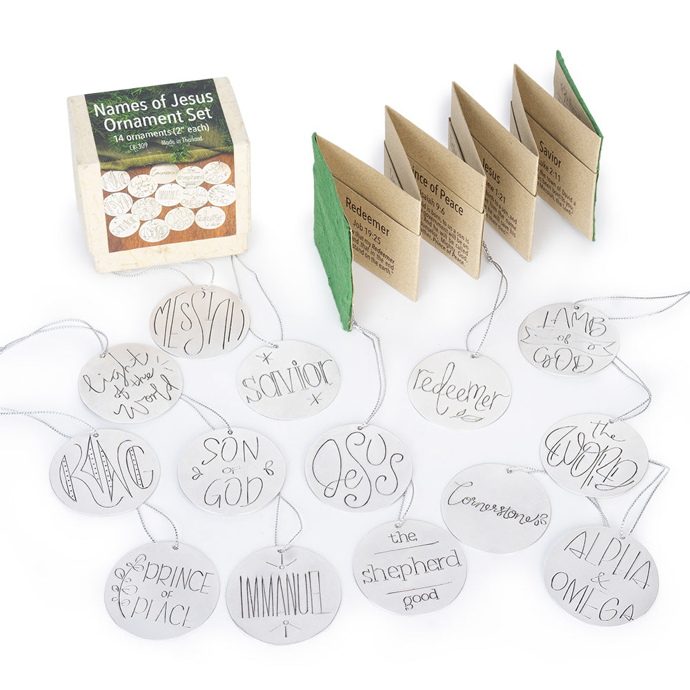 Names Of Jesus Tin Ornament Set