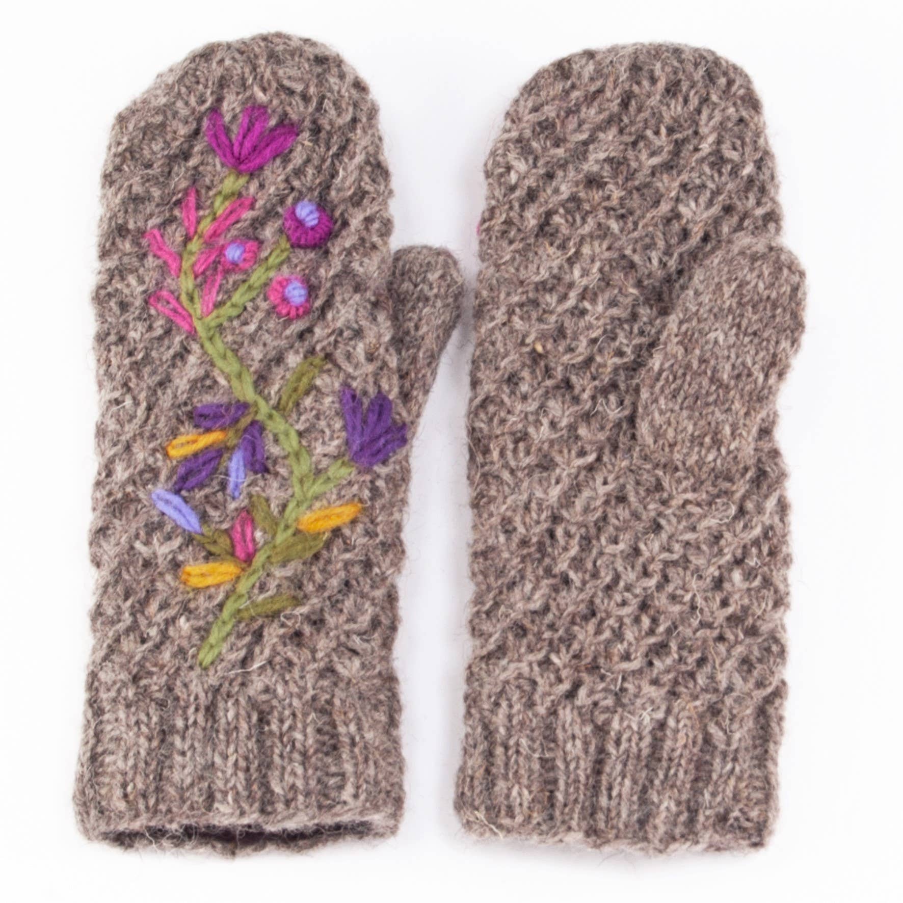 Naomi Wool Knit Mittens- Assorted Colors