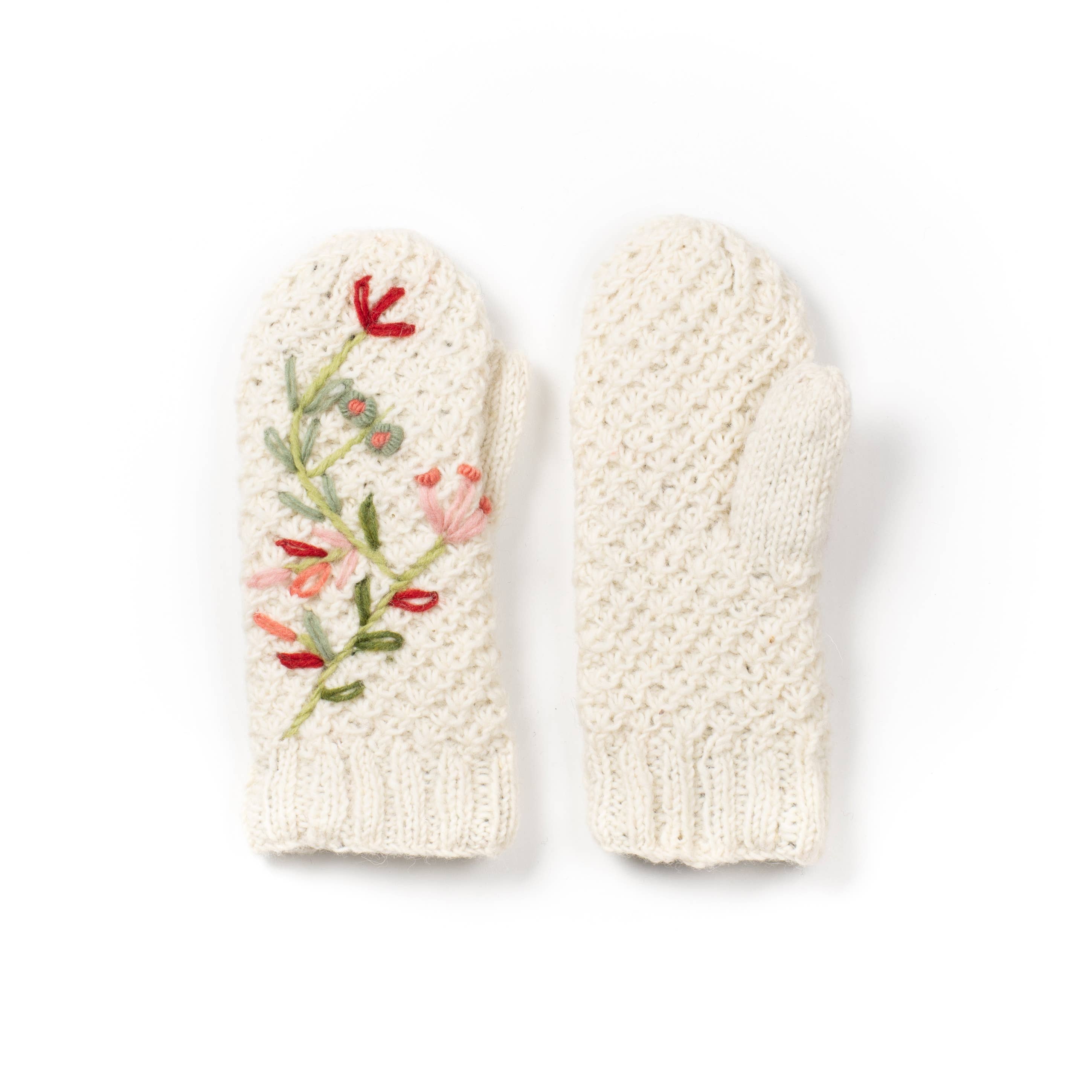 Naomi Wool Knit Mittens- Assorted Colors