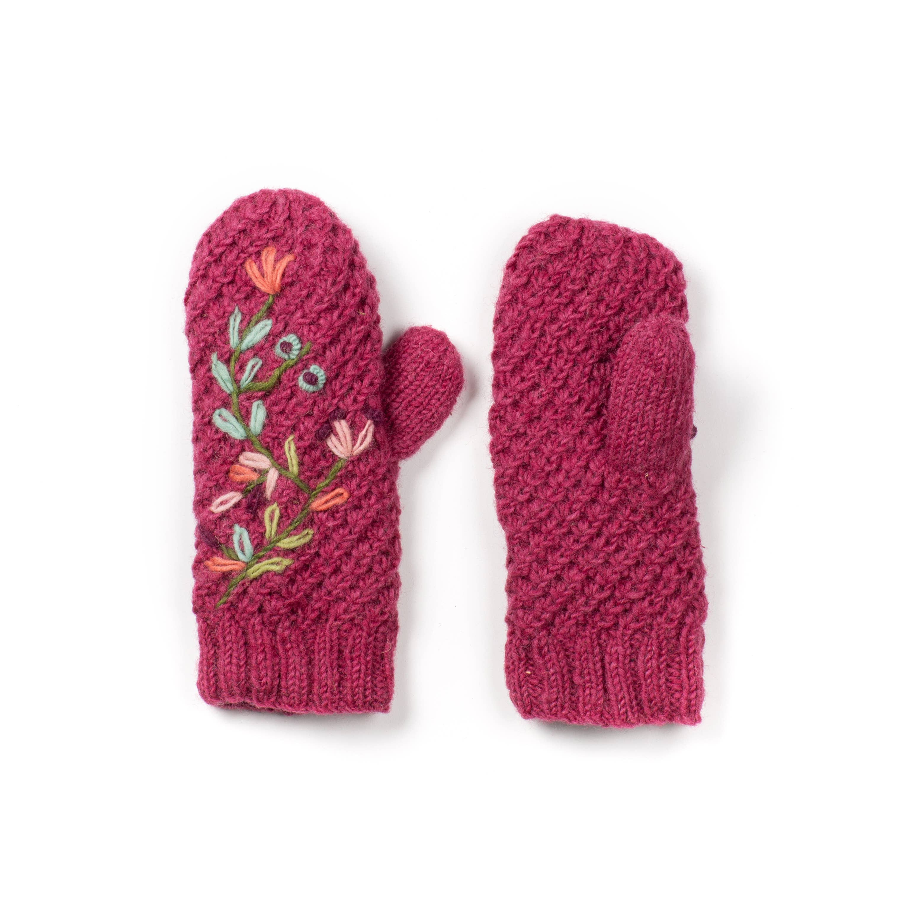 Naomi Wool Knit Mittens- Assorted Colors