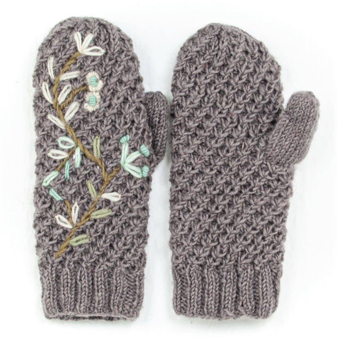 Naomi Wool Knit Mittens- Assorted Colors