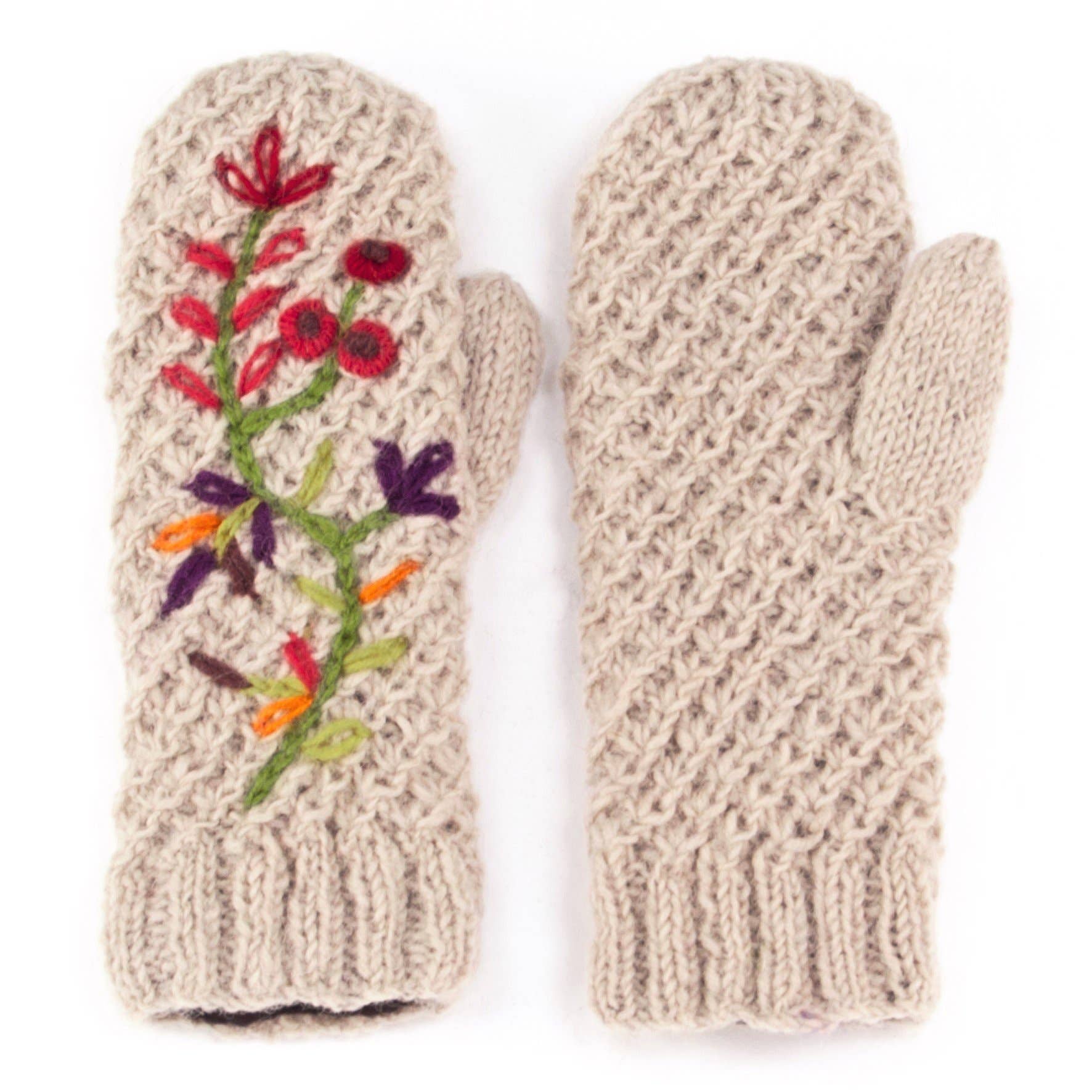 Naomi Wool Knit Mittens- Assorted Colors