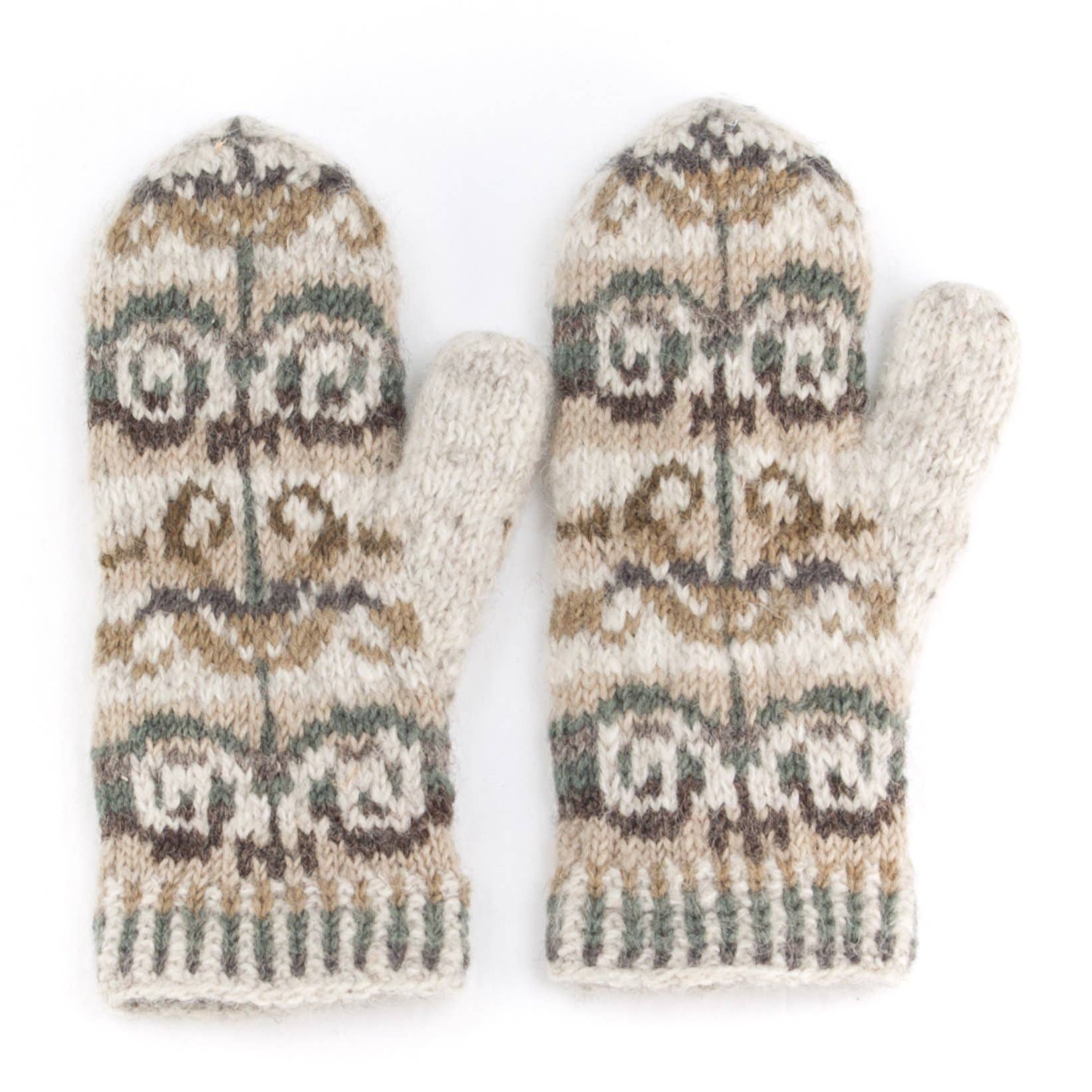 Natalia Wool Knit Mittens- Assorted Colors