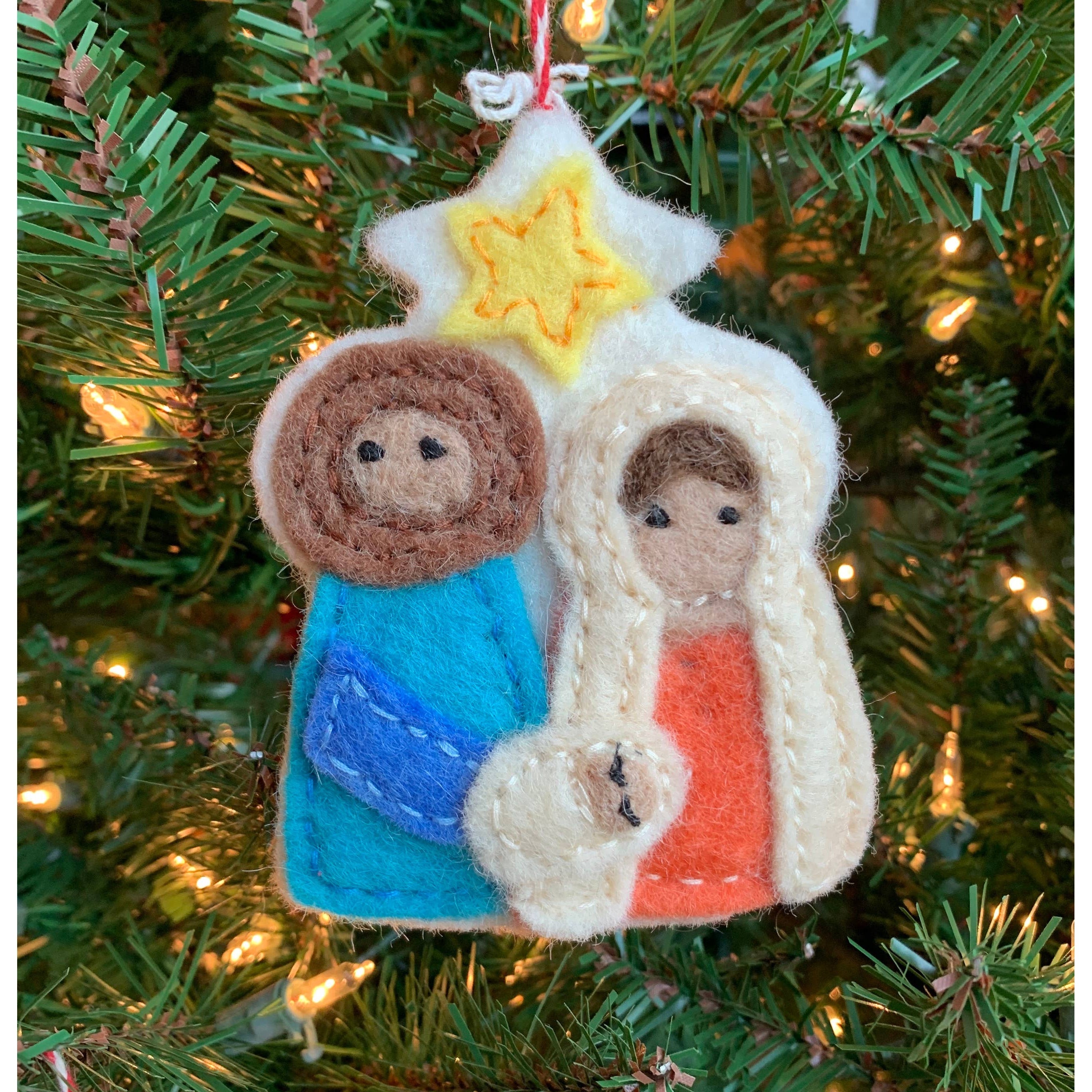 Nativity Felt Wool Christmas Ornament