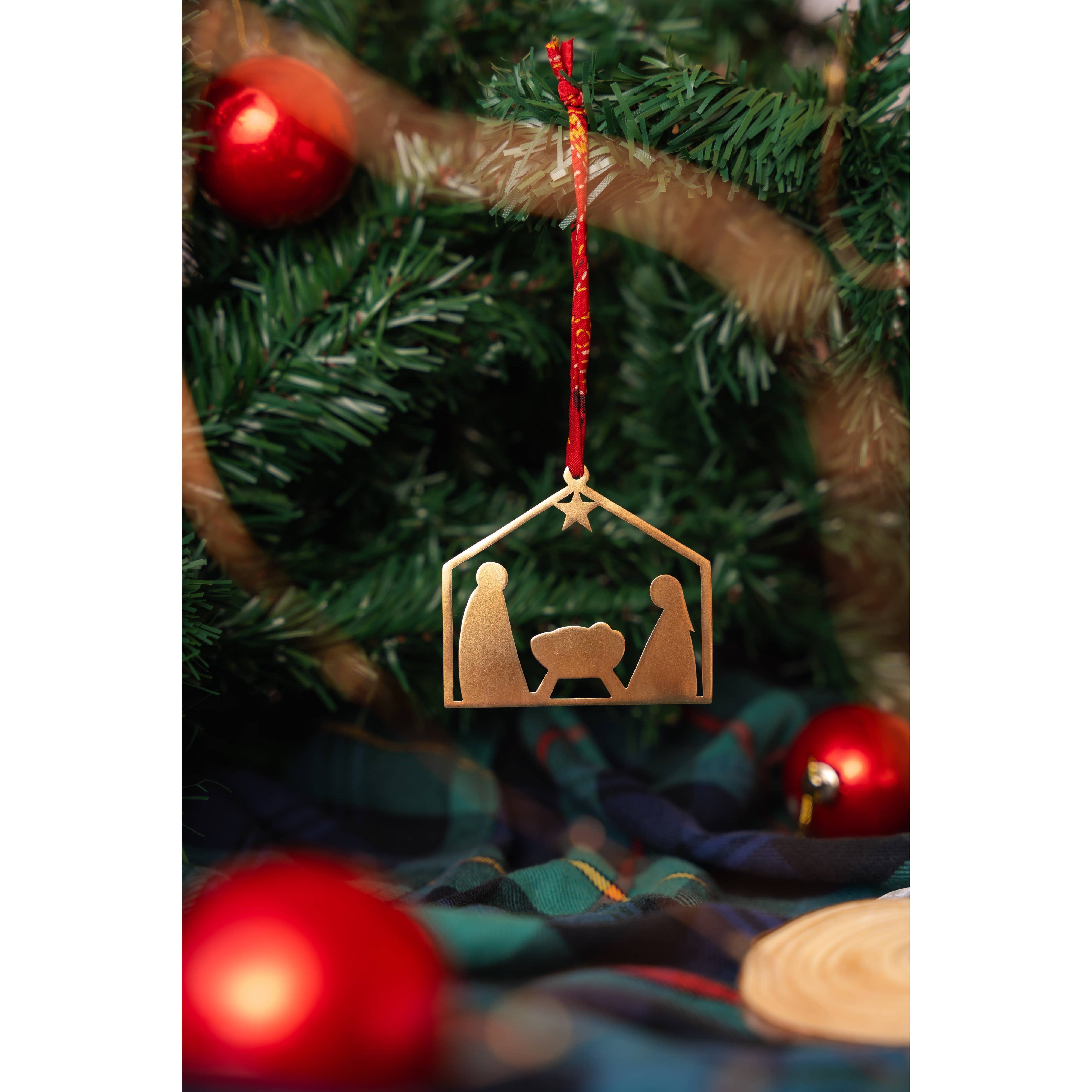 Nativity Ornament - Brass Ornament