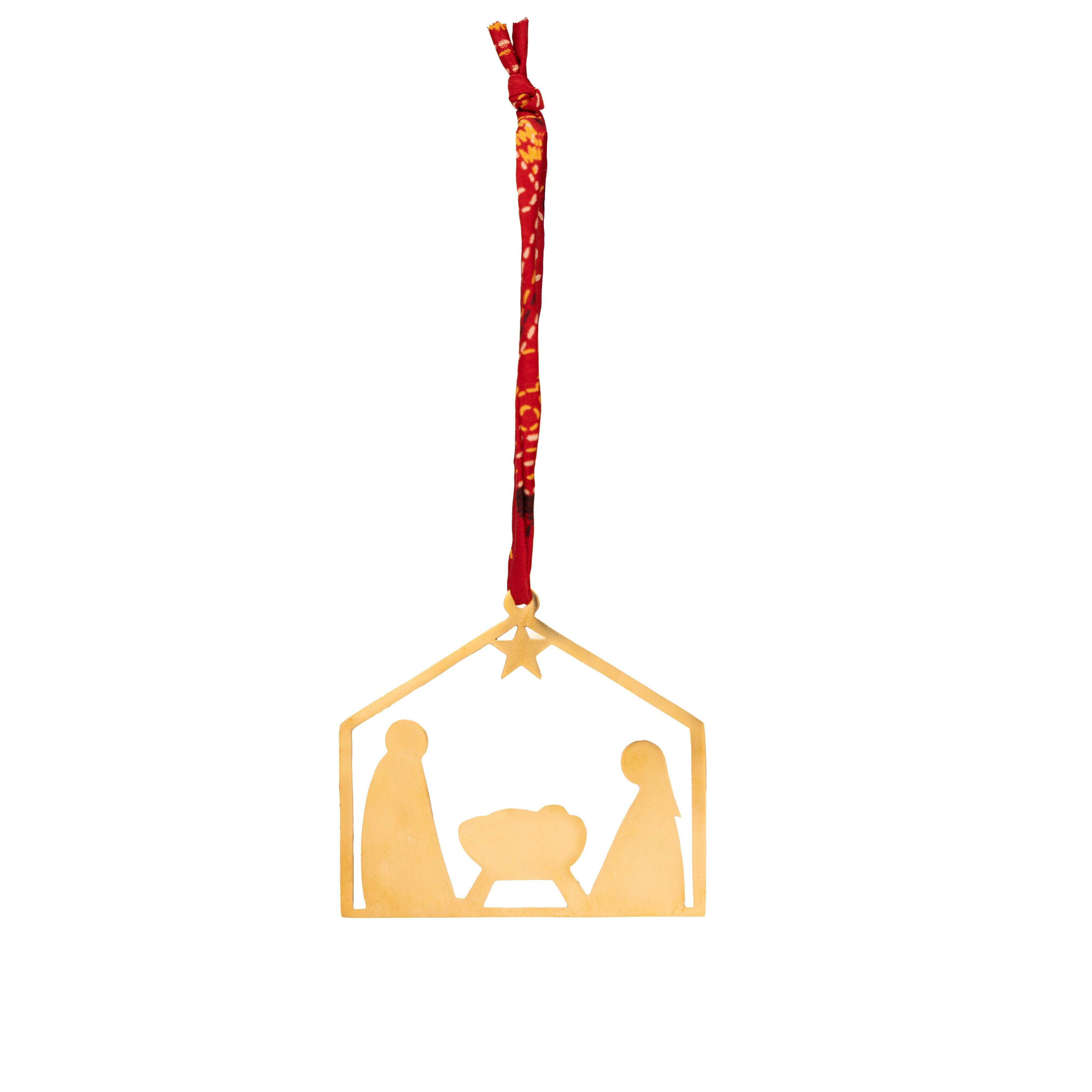 Nativity Ornament - Brass Ornament