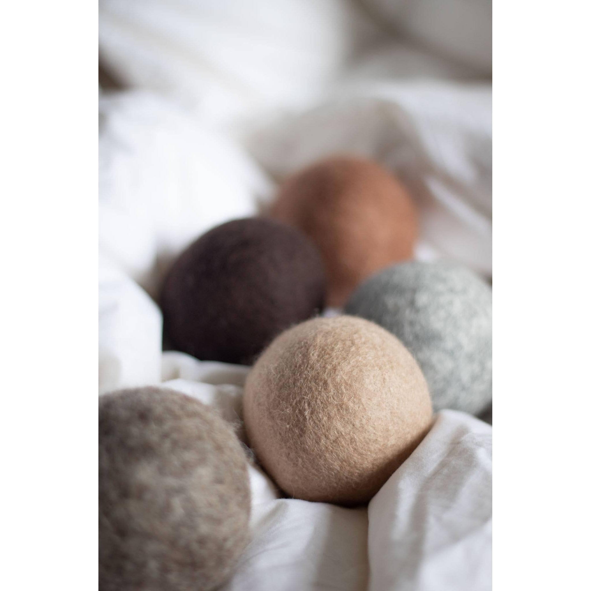 Natural Mystic Brown Mix Eco Wool Dryer Balls