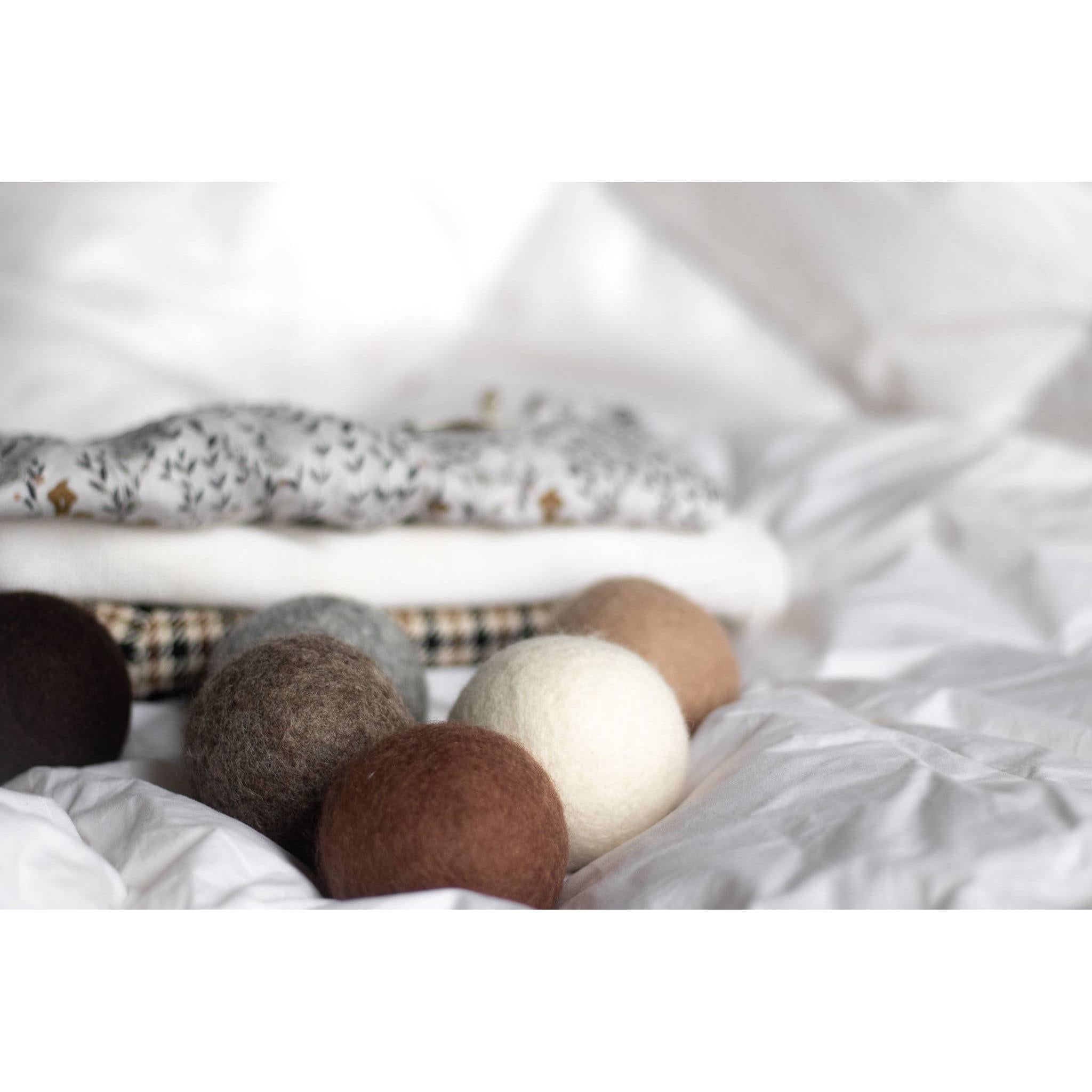Natural Mystic Brown Mix Eco Wool Dryer Balls
