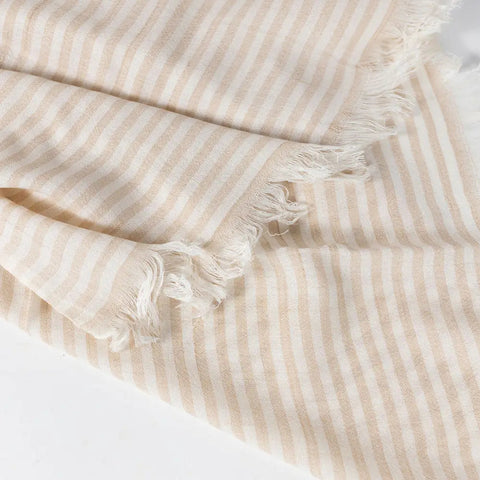 Nicely Neutral Striped Scarf