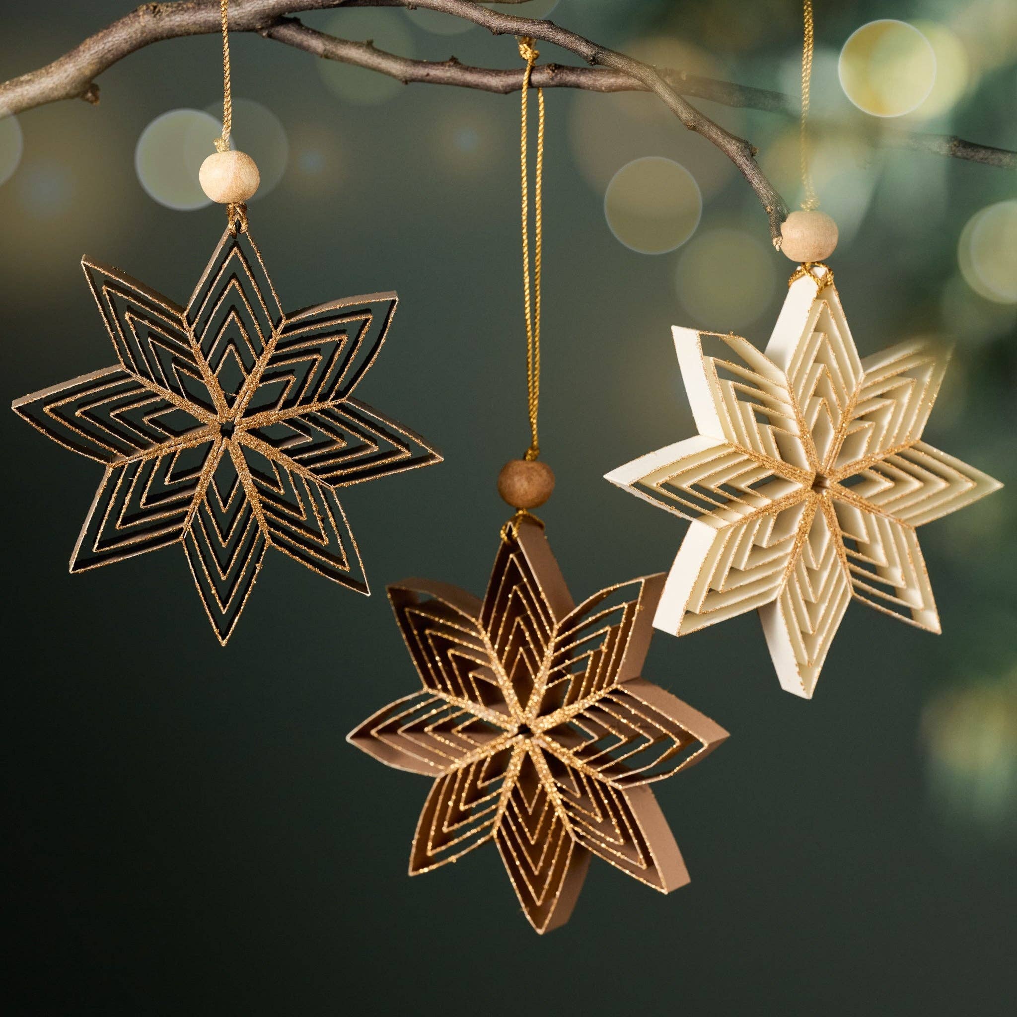Nukeela Paper Star Ornament- Assorted Colors- Sold Individually