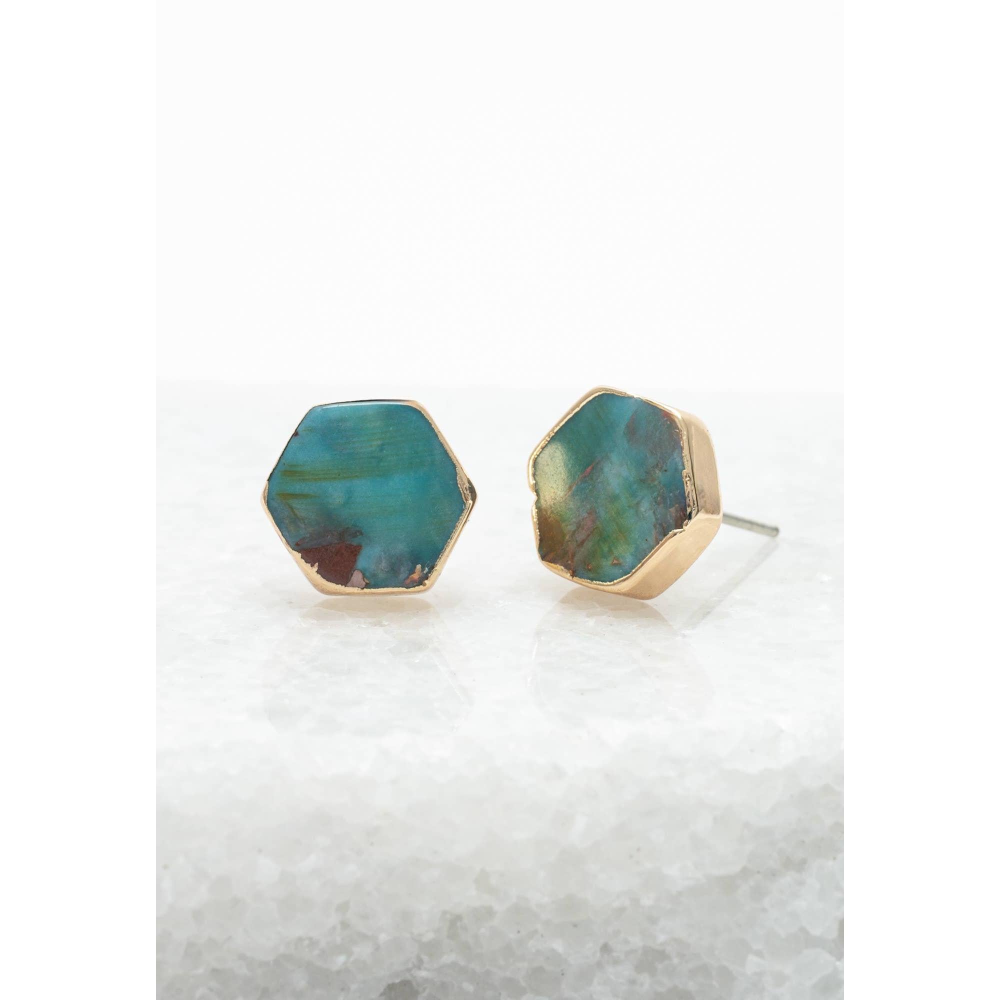 Ocean Sky Studs in Turquoise