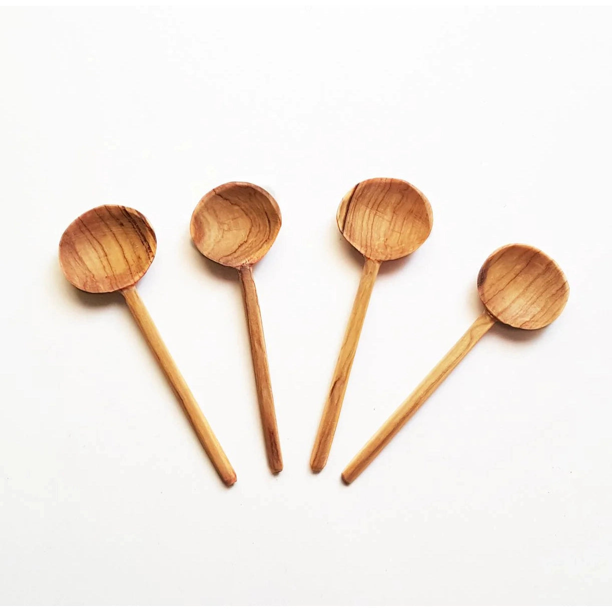 Olive Wood Coffee Spoons - Set of 4