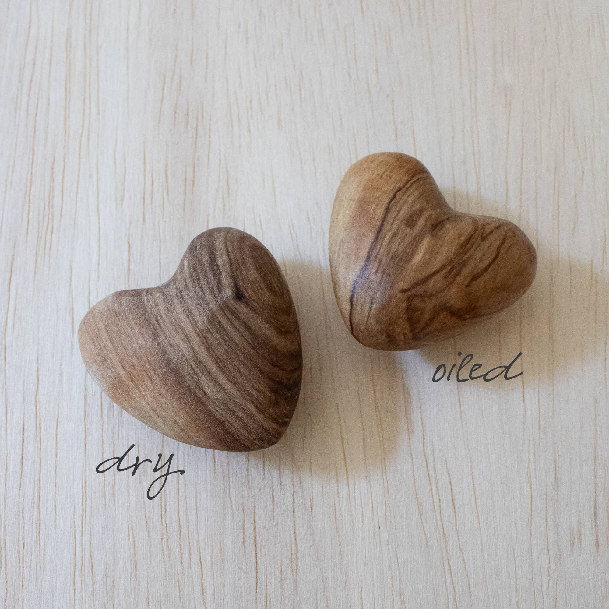 Olive Wood Hearts