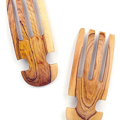 Olivewood Salad Tossing Claws with White Bone