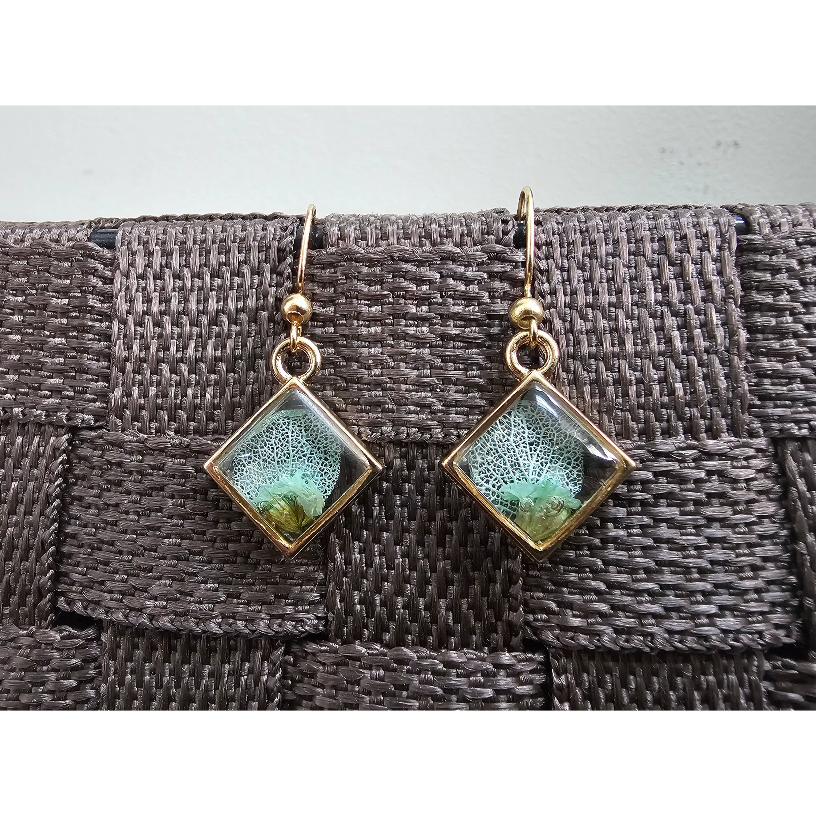 Ombre Seafoam Petal Earrings