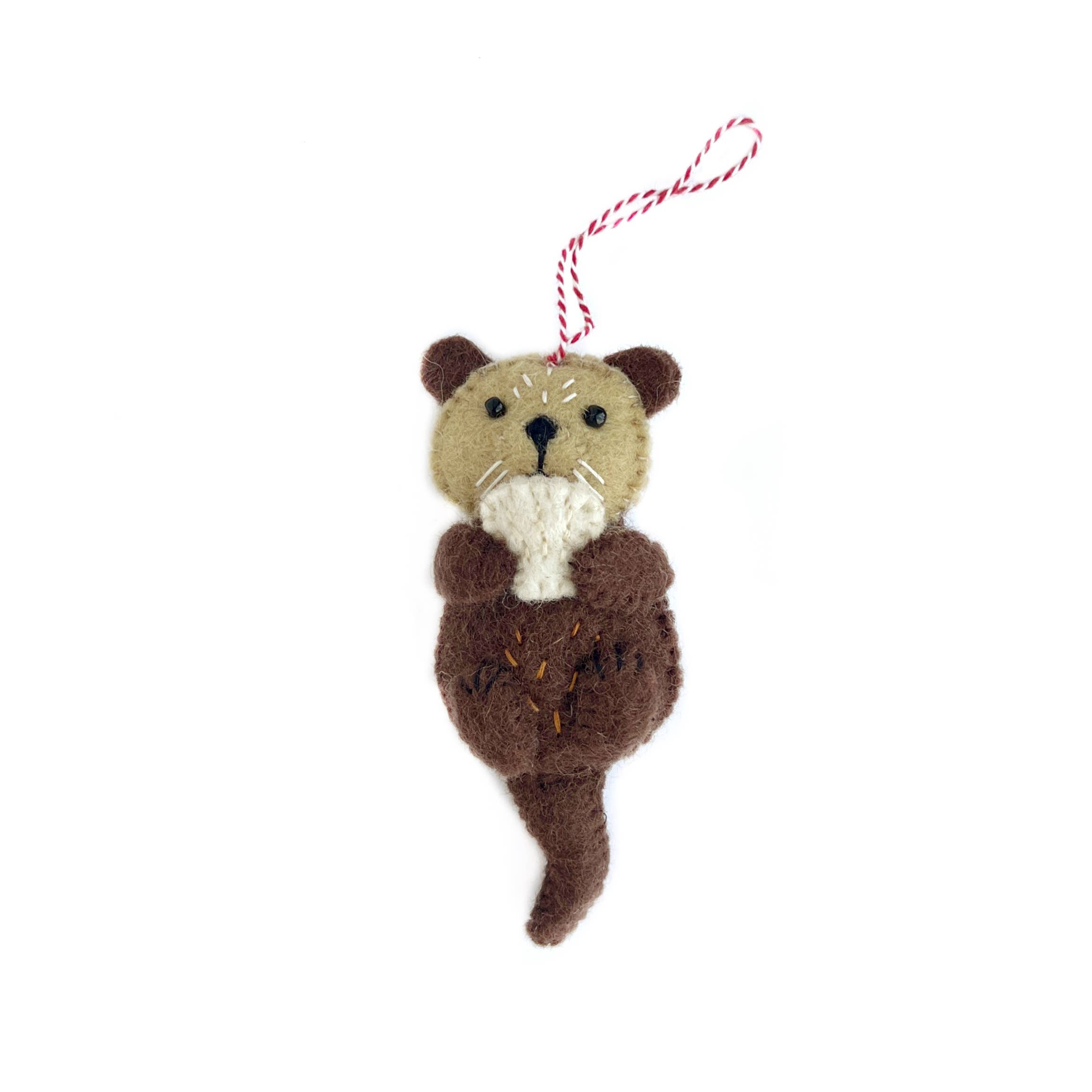 Otter Felt Wool Ornament 