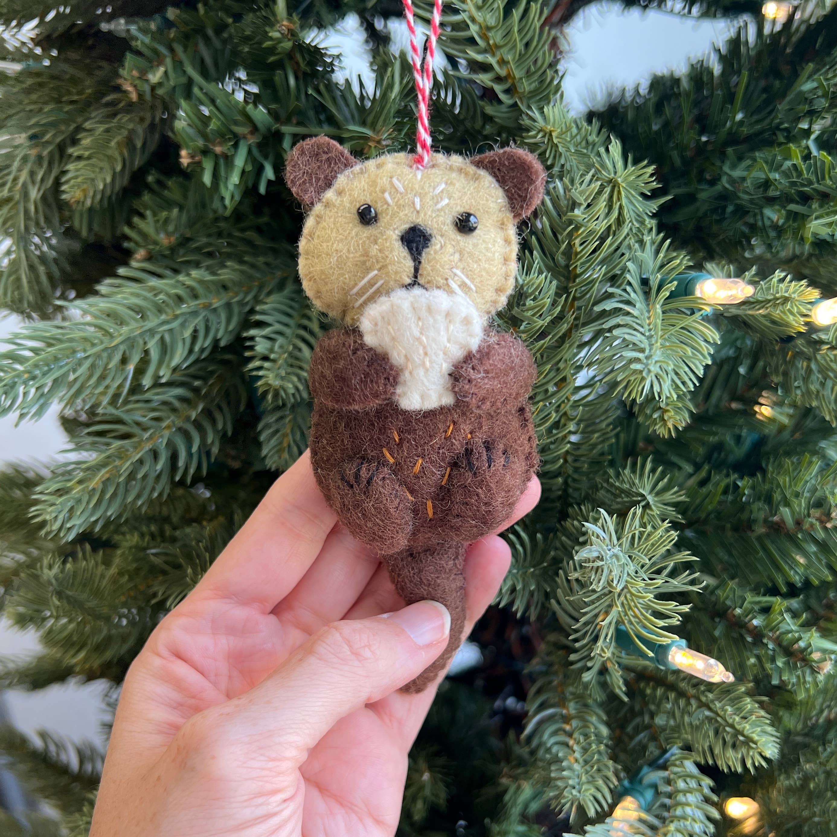Otter Felt Wool Ornament 