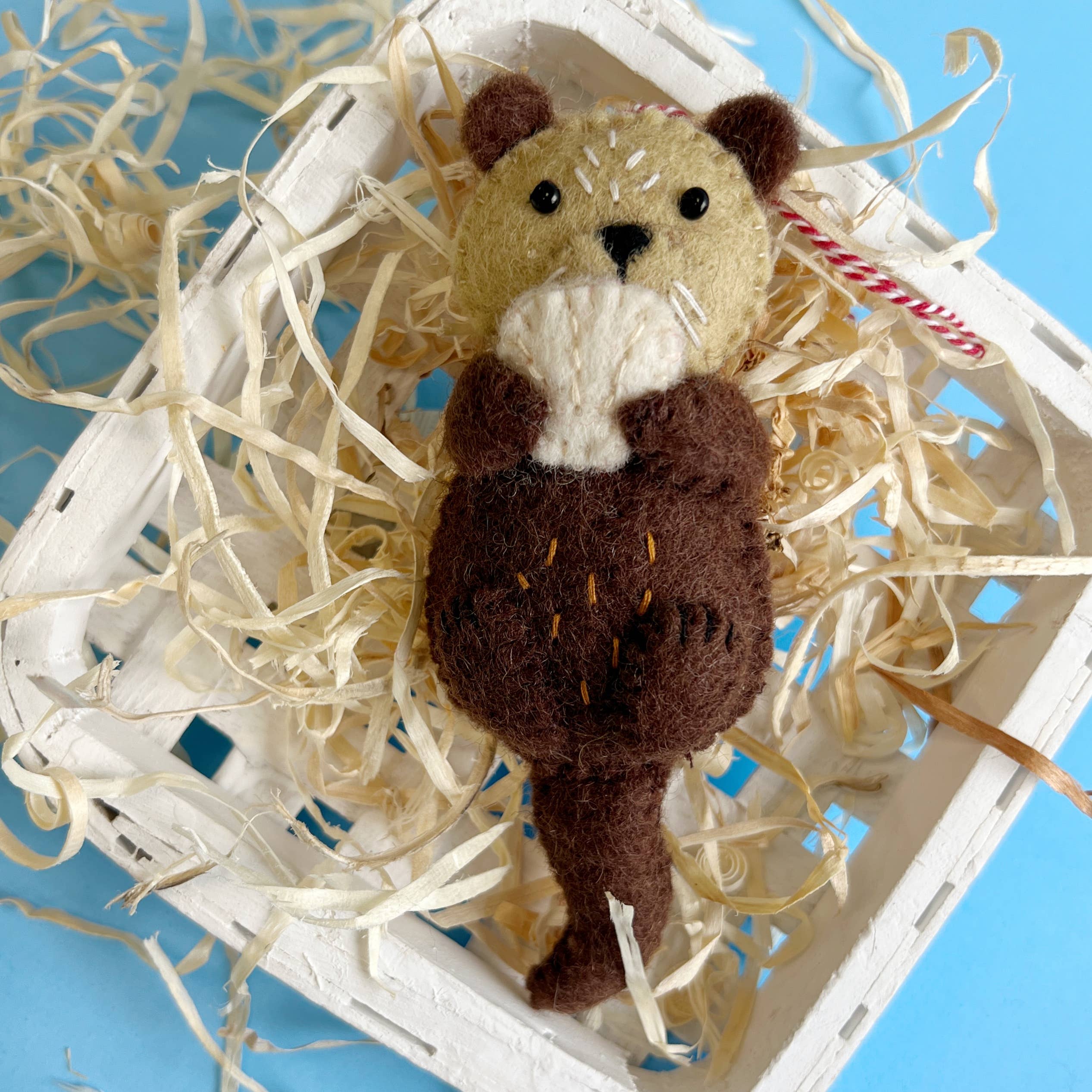 Otter Felt Wool Ornament 