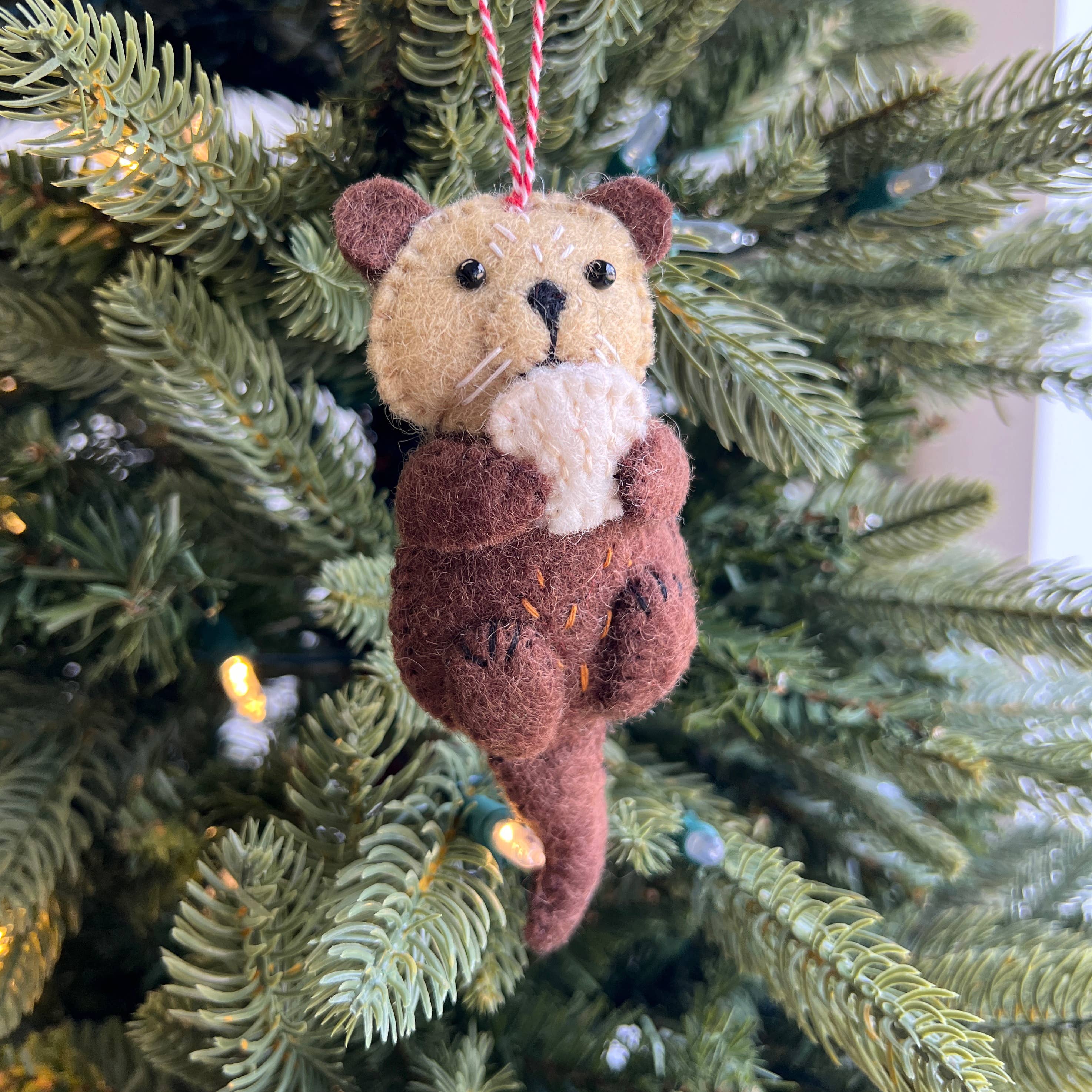 Otter Felt Wool Ornament 
