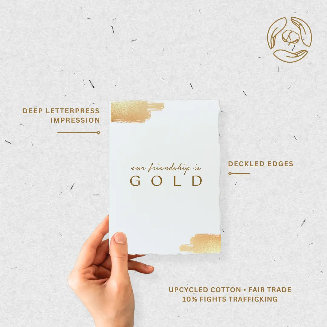 Our friendship is gold- Greeting Card