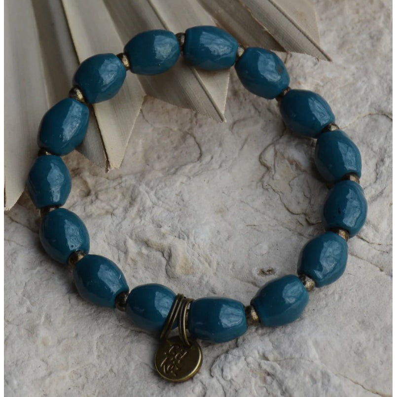 Oval Charm Bracelet- Assorted Colors