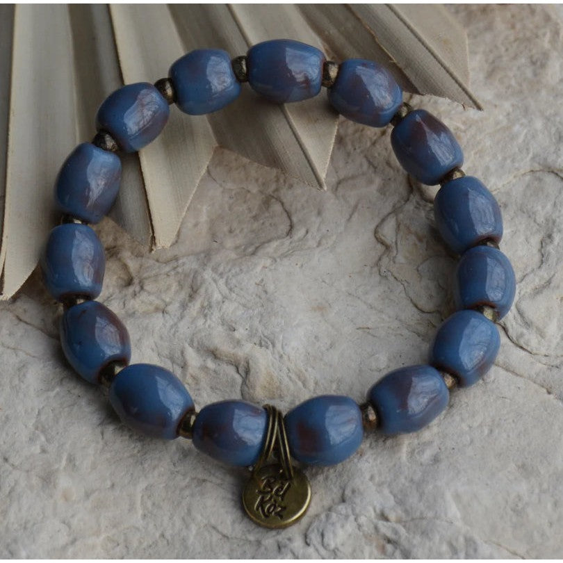 Oval Charm Bracelet- Assorted Colors