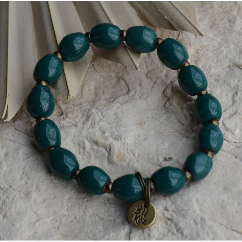 Oval Charm Bracelet- Assorted Colors