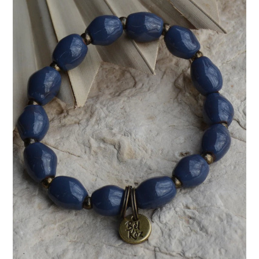 Oval Charm Bracelet- Assorted Colors