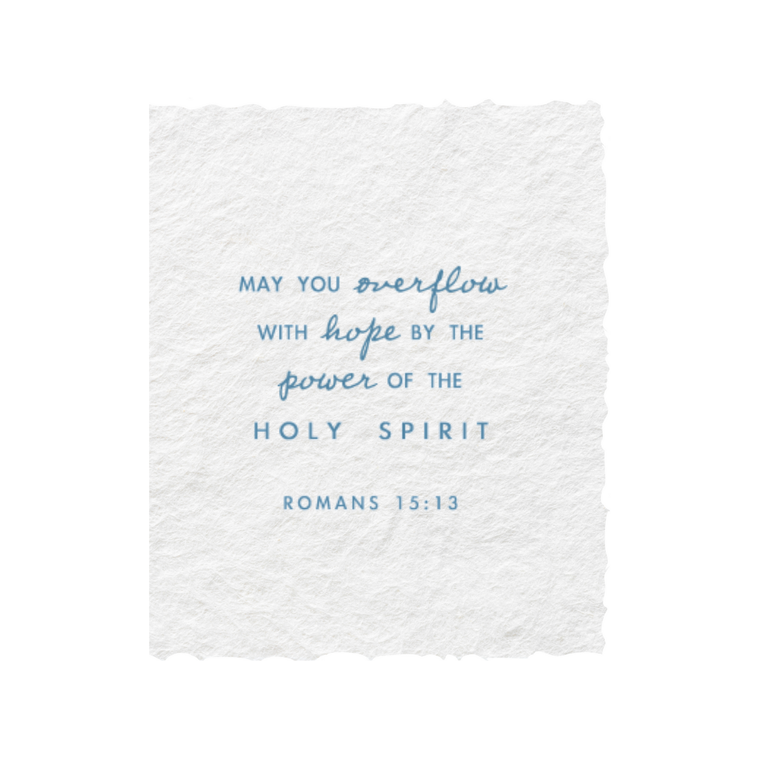 Overflow with Hope scripture | Religious Greeting Card