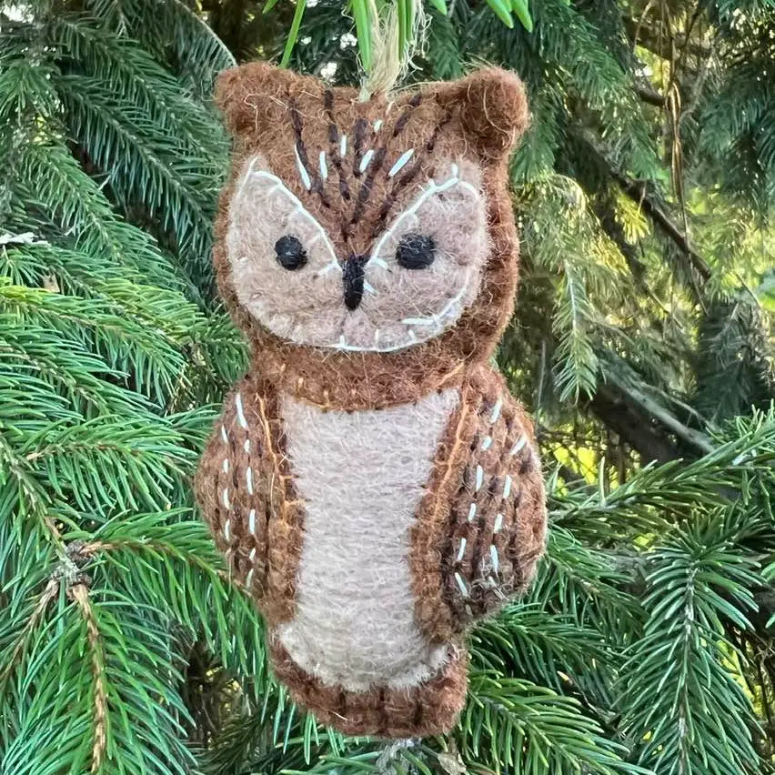 Owl Ornament- Assorted Colors- Sold Individually
