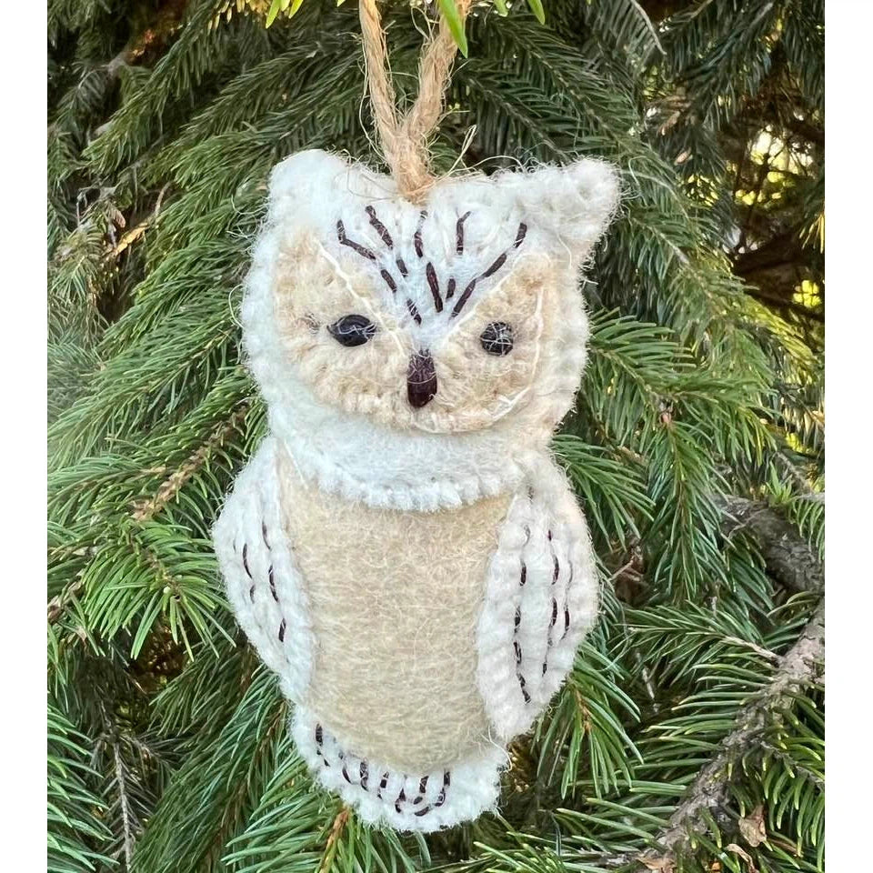 Owl Ornament- Assorted Colors- Sold Individually