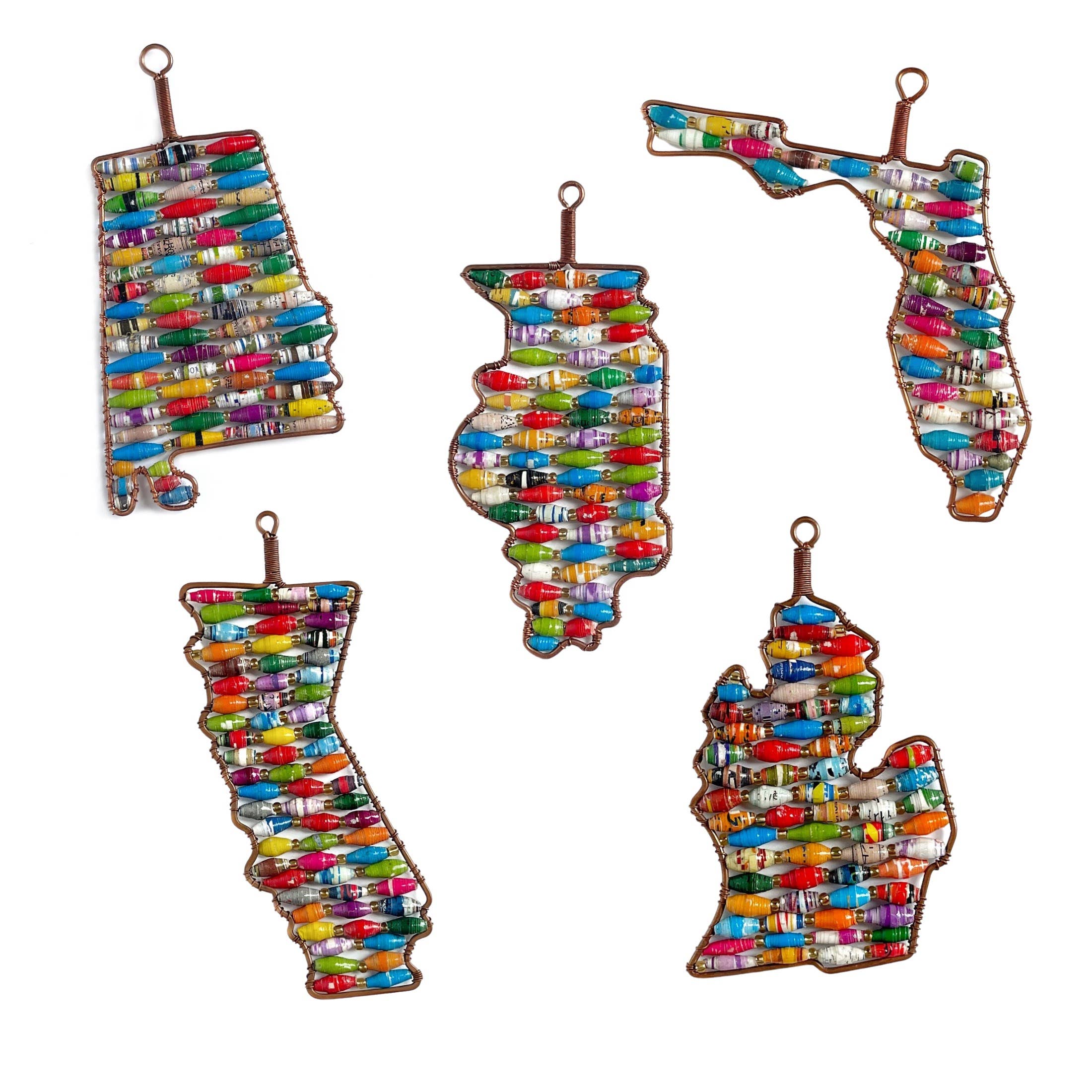 Paper Bead Pennsylvania Ornament