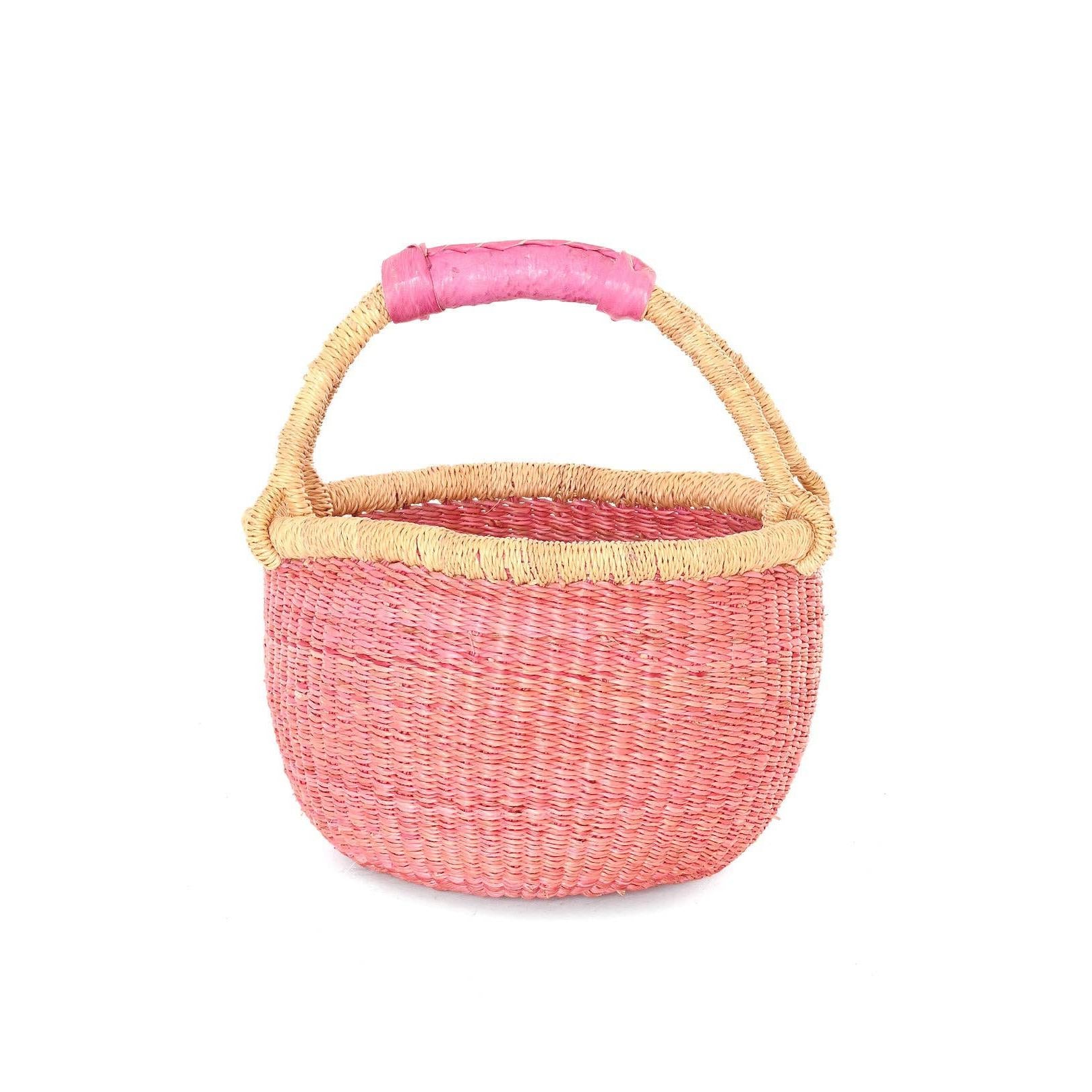 Pastel Bolga Basket- Assorted Colors (*Local Pickup/Local Delivery Only)