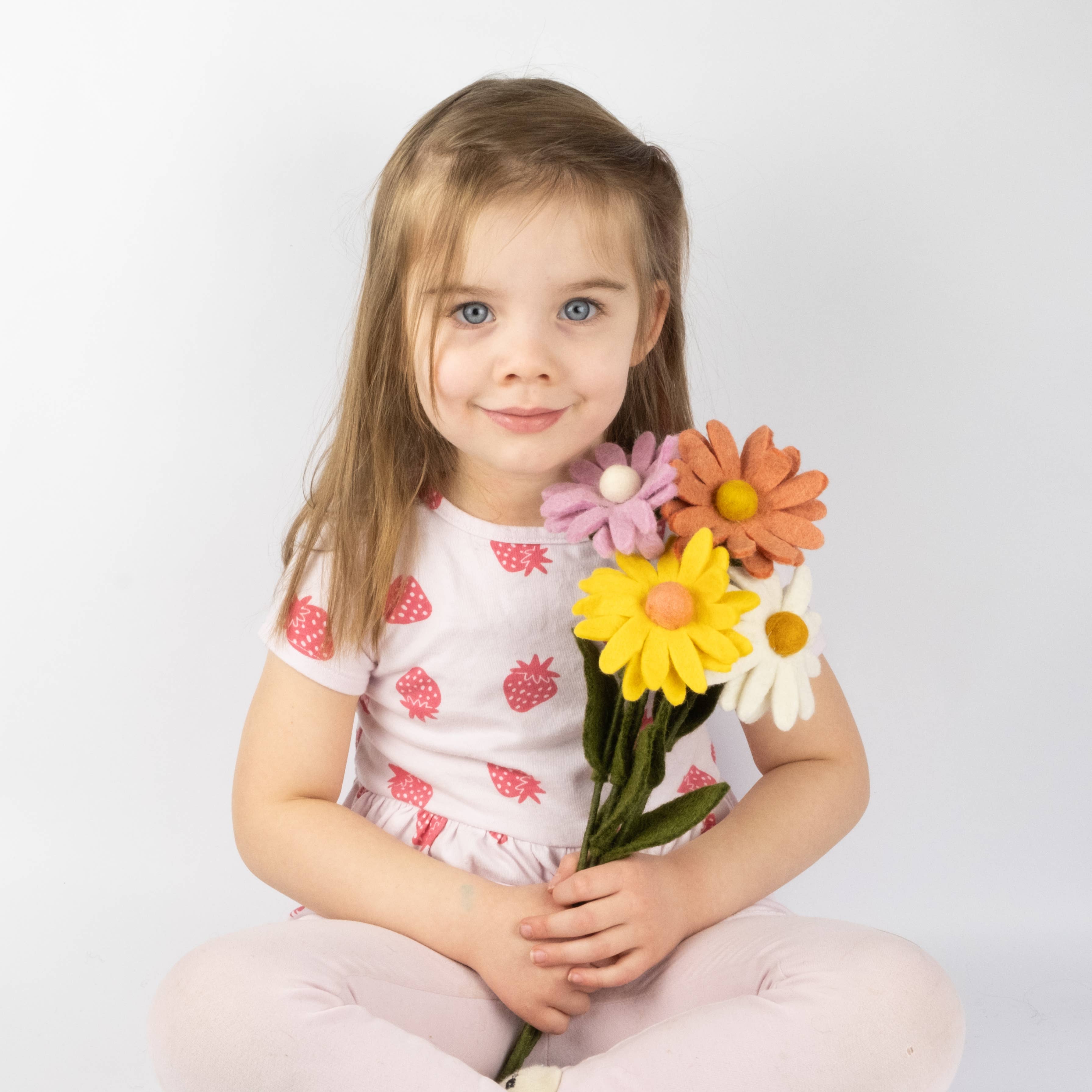 Pastel Felt Daisy- Assorted Colors- Sold Individually