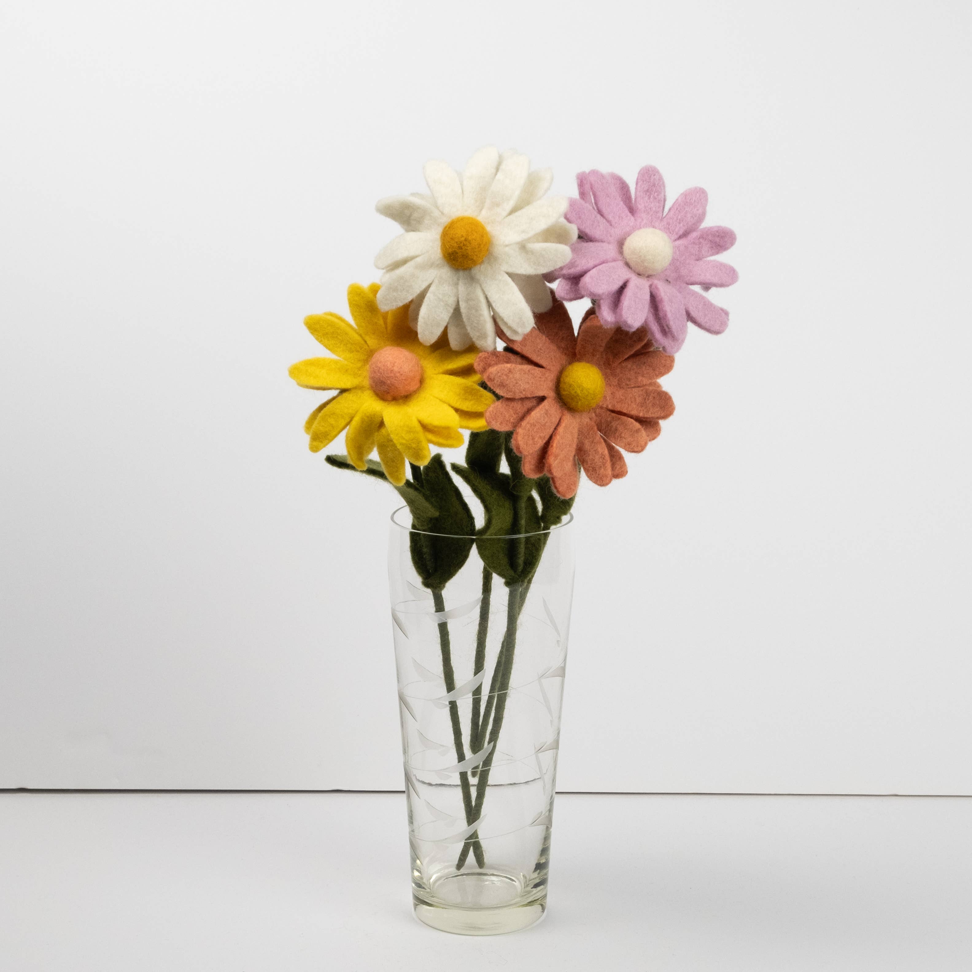 Pastel Felt Daisy- Assorted Colors- Sold Individually