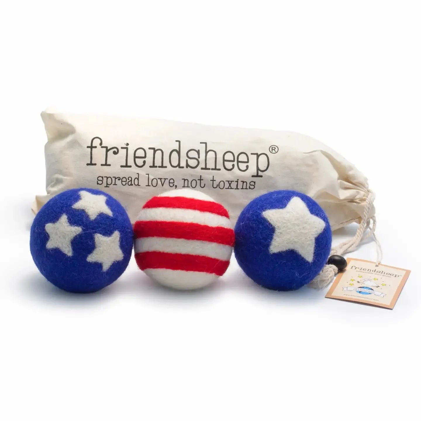 Patriotic Dryer Balls - Assorted Designs- Sold Individually