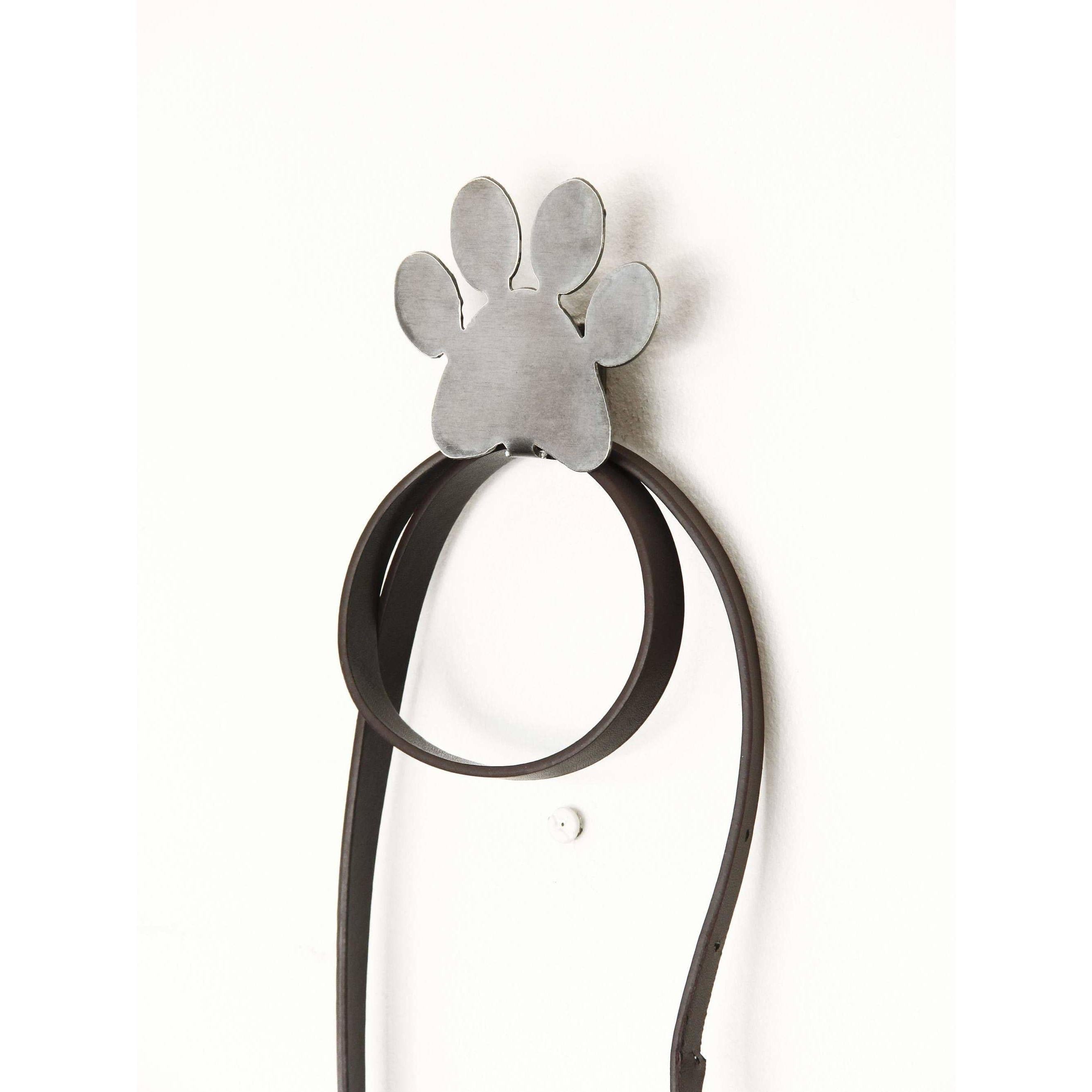 Paw Print Hook Dog Leash Holder
