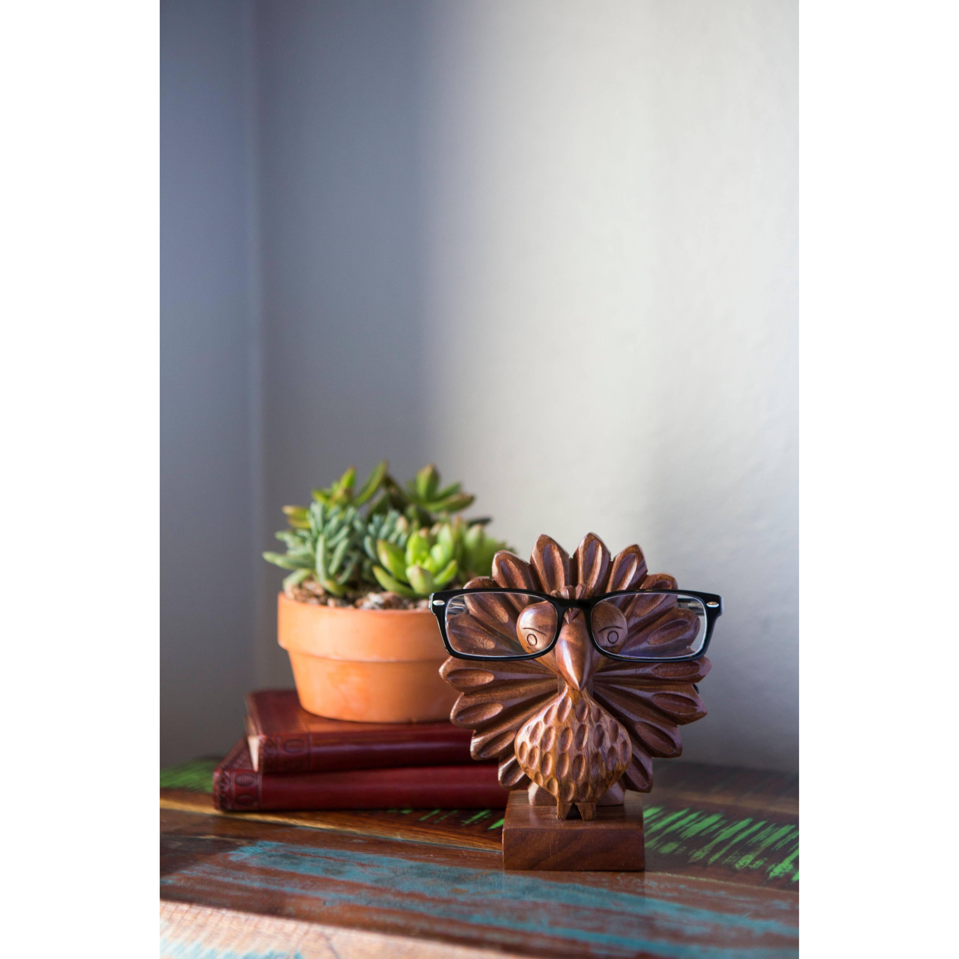 Peacock Eyeglass Holder