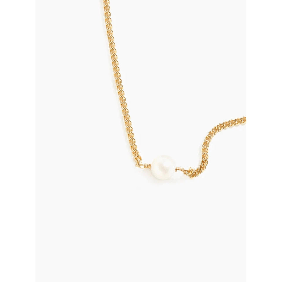Pearl Curb Chain Necklace