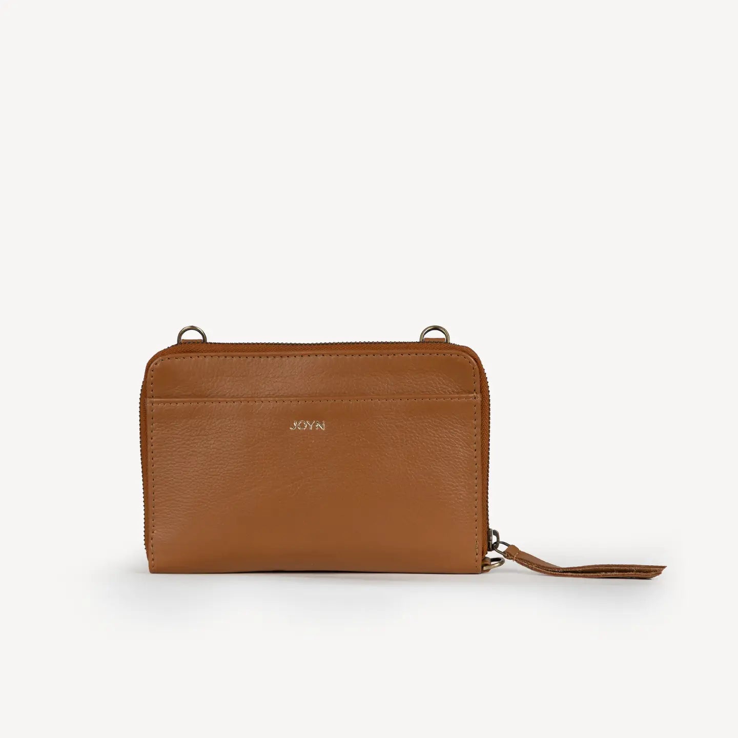 Pebbled Leather Crossbody Wallet- Assorted Colors