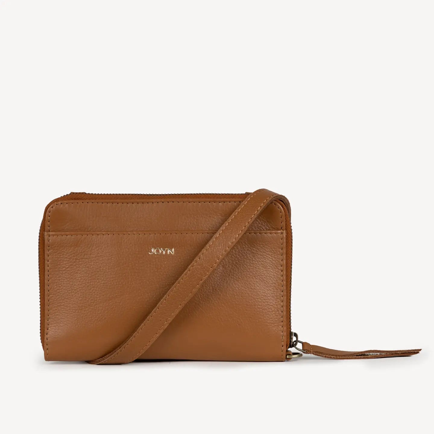 Pebbled Leather Crossbody Wallet- Assorted Colors