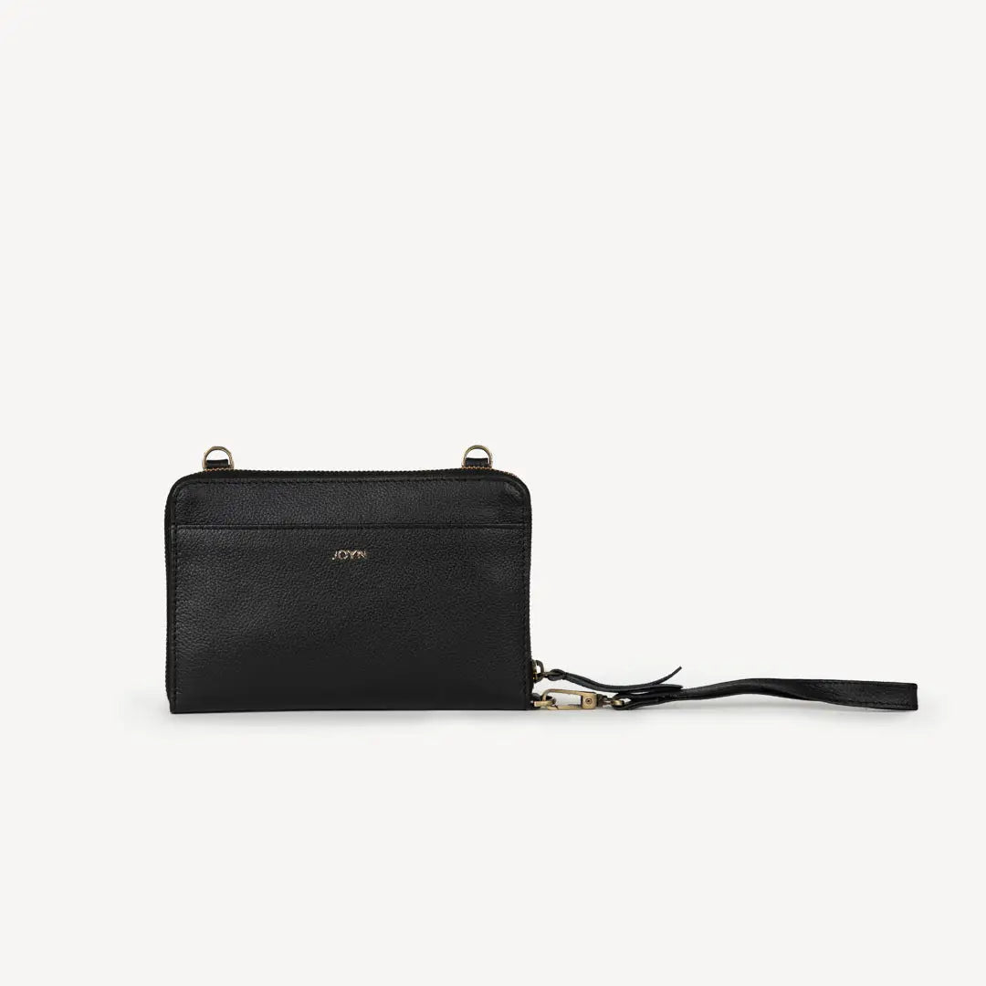 Pebbled Leather Crossbody Wallet- Assorted Colors