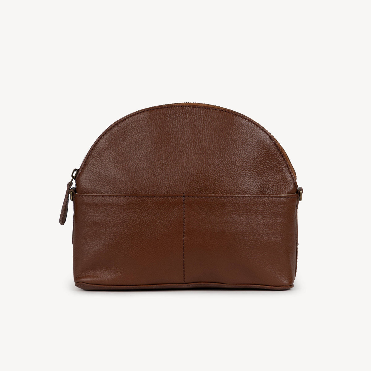 Pebbled Leather Halfmoon Crossbody- Assorted Colors