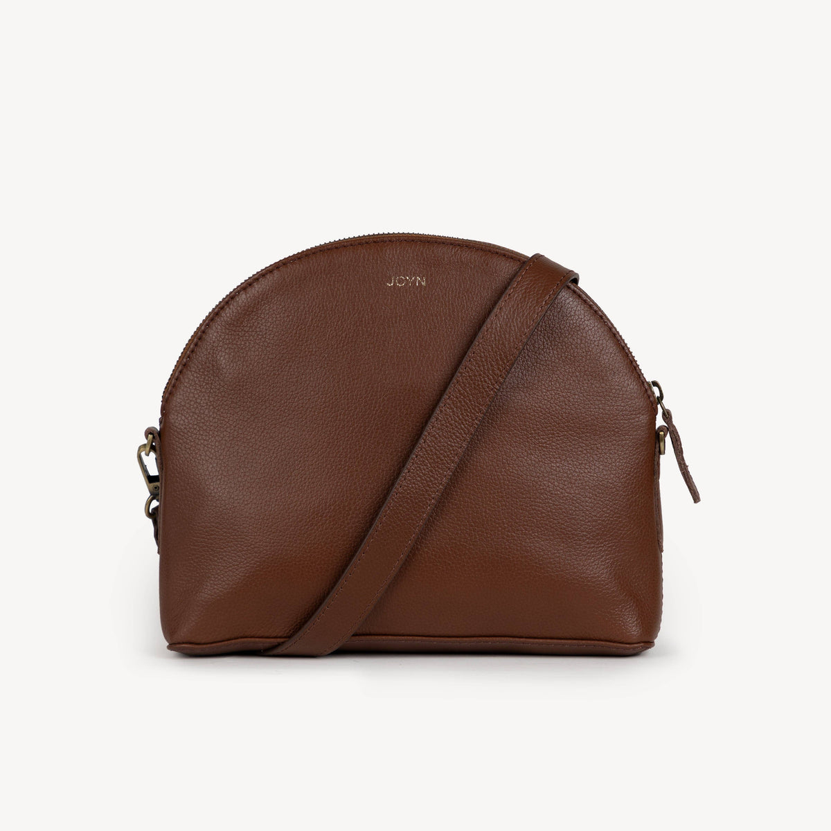 Pebbled Leather Halfmoon Crossbody- Assorted Colors