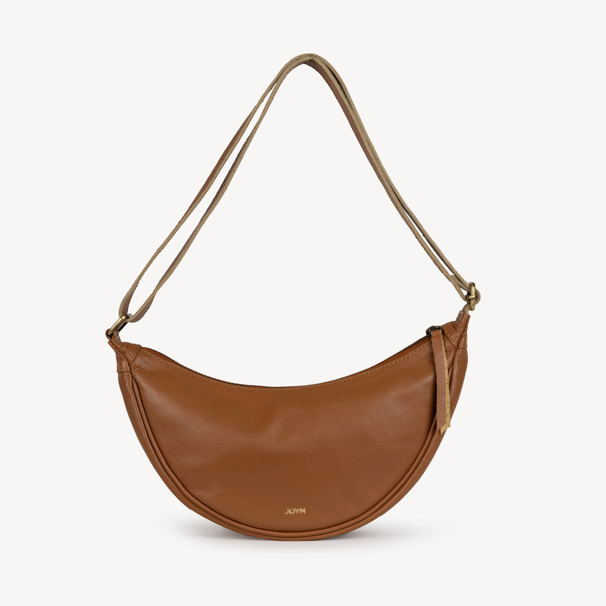 Pebbled Leather Moon Sling Bag- Assorted Colors